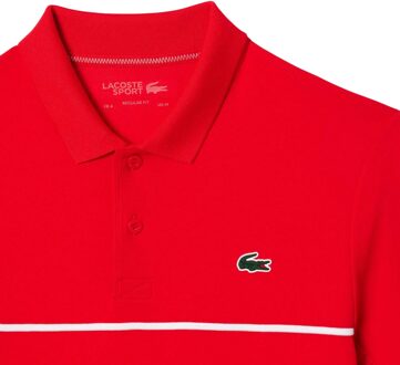 Lacoste Heren Daniil Medvedev Regular Tennis Poloshirt (Rood) - maat XL