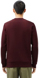 Lacoste Heren Fleece Sweatshirt met ronde hals (Kastanjebruin Rood) - maat