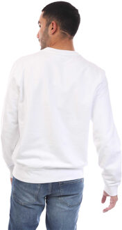 Lacoste Heren Fleece Sweatshirt met ronde hals (Wit) - XS