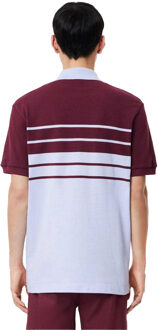 Lacoste Heren Frans Klassiek Poloshirt (Blauw/rood) Veelkleurig