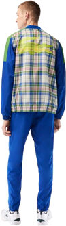 Lacoste Heren Gecheckt Trainingspak Set (Blauw/Groen) - XS