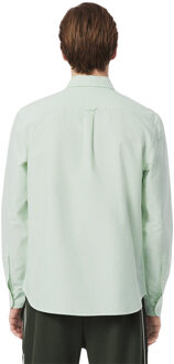 Lacoste Heren Gestreept Normaal Overhemd (Wit) - maat