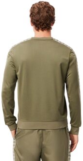 Lacoste Heren Interlock Jacquard Tennis Sweatshirt (Kaki Groen) - maat M