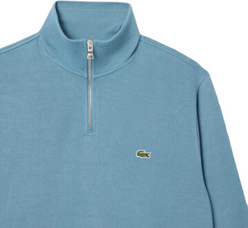 Lacoste Heren Interlock Sweatshirt met Kwart Ritssluiting (Blauw) - maat S