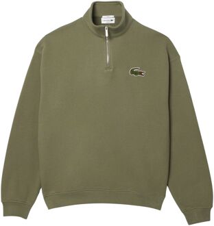 Lacoste Heren Katoen Khaki Sweatshirt Lacoste , Green , Heren - Xl,M,S,Xs