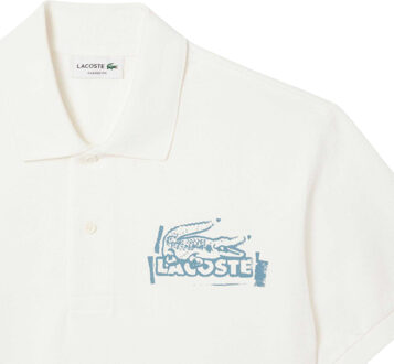 Lacoste Heren L.12.12 Bedrukt Klassiek Poloshirt (Crème) - maat 2XL