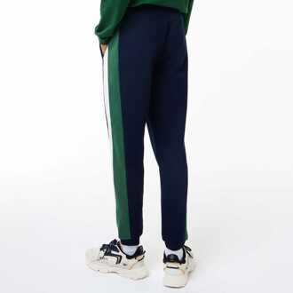 Lacoste Heren Lacoste Brushed Fleece Cut & Sewn Trainingsjoggers in Colourblock Navy