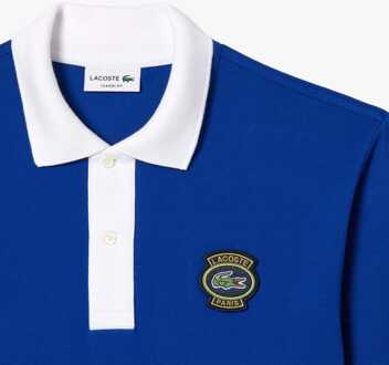 Lacoste Heren Lacoste Classic-Fit Badge Poloshirt in Blauw - M