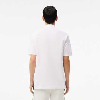 Lacoste Heren Lacoste Classic Fit L.12.12 Argyle poloshirt in Witblauw