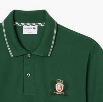 Lacoste Heren Lacoste Classic-Fit L.12.12 Geborduurd Schild Poloshirt in Groen - maat L