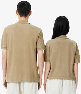 Lacoste Heren Lacoste Classic Fit L.12.12 Washed Effect Poloshirt in Beige - XS