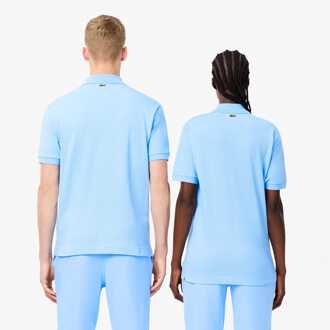 Lacoste Heren Lacoste Classic Fit Signiature Print L.12.12 Polo Shirt in Lichtblauw - maat M