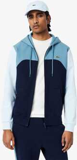 Lacoste Heren Lacoste Colour Block Hoodie met rits in Navy - XS