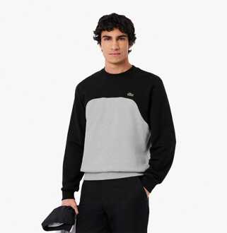 Lacoste Heren Lacoste Colour Block Katoenen Fleece Sweatshirt in Grijs - maat L