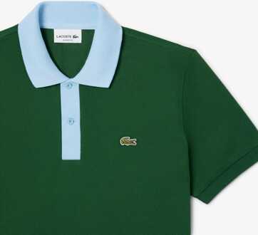 Lacoste Heren Lacoste Contrasterende Kraag L.12.12 Poloshirt in Groen - maat S