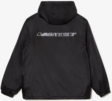 Lacoste Heren Lacoste Cropped Quilted Hooded Jacket in Zwart