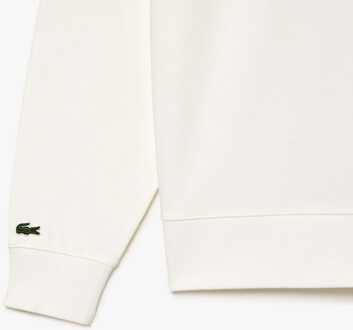 Lacoste Heren Lacoste Fleece gevlokt sweatshirt in crème - XS