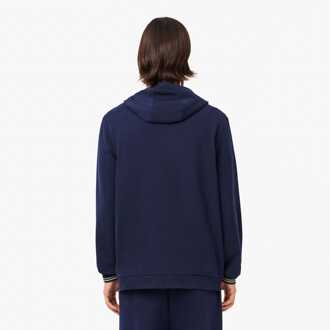 Lacoste Heren Lacoste Fleece Loungewear Hoodie in Navy - XS