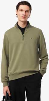 Lacoste Heren Lacoste Fleece Sweatshirt met Hoge Hals en Ritssluiting in Groen - maat