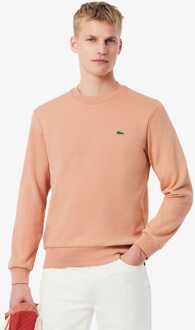 Lacoste Heren Lacoste Fleece Sweatshirt met ronde hals in oranje - XS
