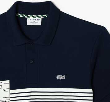Lacoste Heren Lacoste French Made Classic-Fit Poloshirt in Blauw