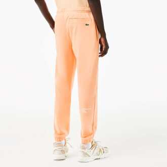Lacoste Heren Lacoste French Terry Katoenen Tapered Fit Joggers in Oranje