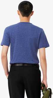 Lacoste Heren Lacoste Gemerceriseerd Katoenen T-shirt in Navy - S