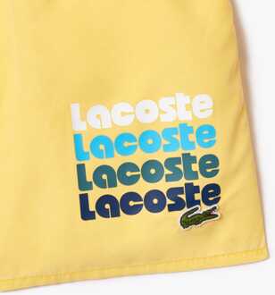 Lacoste Heren Lacoste halflange zwembroek met gewassen effect in geel - maat