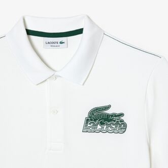 Lacoste Heren Lacoste Katoenen Mini-Piqué Poloshirt in Wit