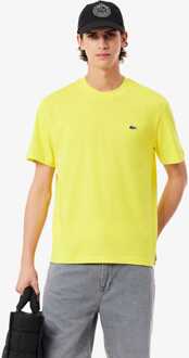 Lacoste Heren Lacoste Katoenen-T-shirt in Geel - maat S