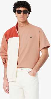 Lacoste Heren Lacoste Katoenen-T-shirt in Oranje - M