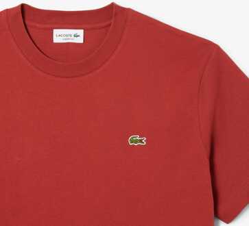 Lacoste Heren Lacoste Katoenen-T-shirt in Rood - maat S