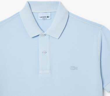 Lacoste Heren Lacoste Klassiek-Fit Natural Dye Poloshirt in Blauw - maat S