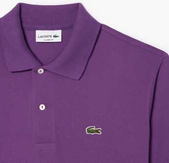 Lacoste Heren Lacoste Klassiek-Fit Originals Piqué Poloshirt in Paars