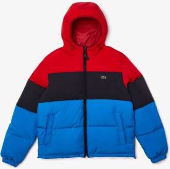 Lacoste Heren Lacoste Lichtgewicht Waterafstotend Pufferjack in Rood