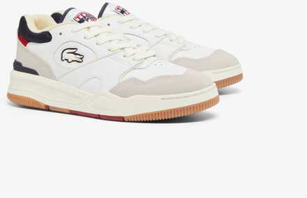 Lacoste Heren Lacoste Lineshot Leather Trainers in Off White - maat Gebroken wit