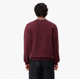 Lacoste Heren Lacoste Logo Crewneck Sweatshirt in roodbruin - maat Kastanjebruin