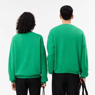 Lacoste Heren Lacoste Loose Fit Badge Accent Fleece Sweatshirt in Groen - maat