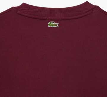 Lacoste Heren Lacoste Loose-Fit Fleece Sweatshirt in Rood