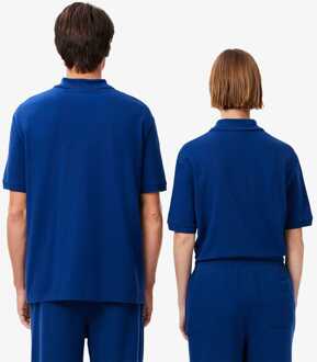 Lacoste Heren Lacoste Loose Fit L.12.12 Piqué Badge Poloshirt in Blauw - maat XS