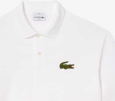 Lacoste Heren Lacoste Loose-Fit L.12.12 Piqué Badge Poloshirt in Wit - 2XS
