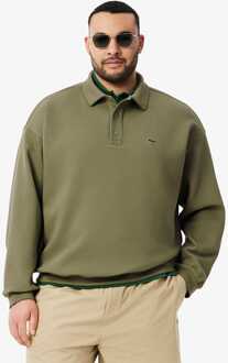 Lacoste Heren Lacoste Loose-Fit Pique Sweatshirt in Groen - maat