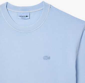 Lacoste Heren Lacoste Natural Dyed Katoen T-shirt in Blauw - maat XS