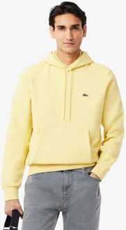 Lacoste Heren Lacoste Organic Cotton Fleece Hoodie in Geel