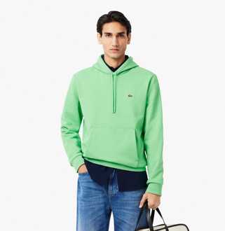 Lacoste Heren Lacoste Organic Cotton Fleece Hoodie in Groen - maat S