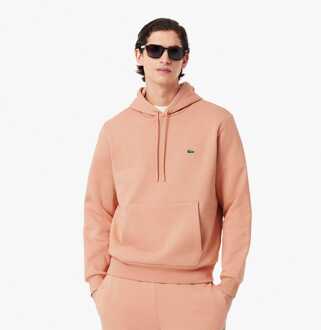 Lacoste Heren Lacoste Organic Cotton Fleece Hoodie in Oranje - M