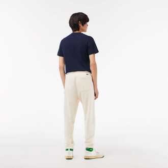 Lacoste Heren Lacoste Organic Cotton Track Pants in Crème - M