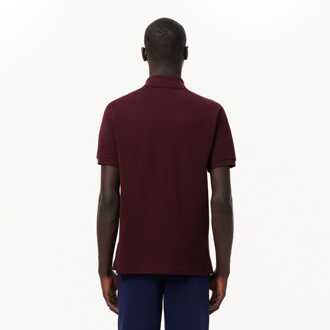 Lacoste Heren Lacoste Orginal L.12.12 Polo Shirt in rood kastanjebruin