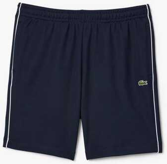 Lacoste Heren Lacoste Paris Regular-Fit Interlock Piqué Korte Broek in Blauw - S