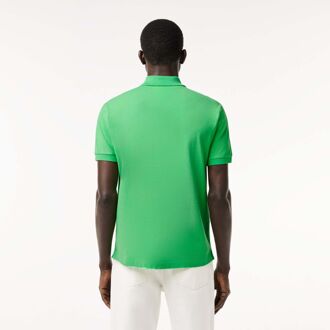 Lacoste Heren Lacoste Petit Piqué Katoenen Polo Shirt in Mint - maat S